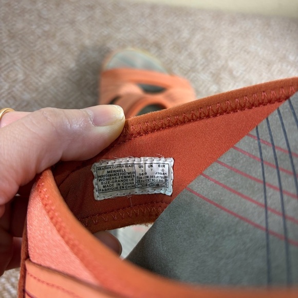 Merrell Sandals Womens Sz 9 Heather Copper Glaze Slide Open Toe Casual Comfy - Picture 6 of 8